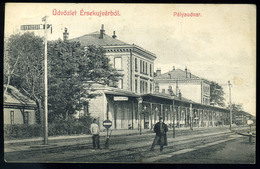 ÉRSEKÚJVÁR 1907. Pályaudvar Régi Képeslap  /  Train Station Vintage Pic. P.card - Ungheria