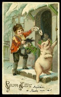 MALACOS üdvözlő Képeslap 1912.  /  Greeting Vintage Pic. P.card - Schweine