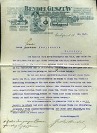 BUDAPEST 1909. Bendel Gusztáv üzemberendezések, Fejléces Céges Levél /  Letterhead Corp. Bill Industrial Machines - Zonder Classificatie