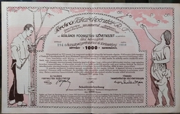 TÖREKVÉS Takarékpénztár 1923. Kötvény 1000K   /  "ENDEAVOR" Savings 1000K Bond - Unclassified