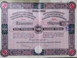 Budapest 1929. 'Részvénytársaság Villamos és Közlekedési Vállalatok Számára' Tíz Részvénye 100P-ről  /  10 Shares Of Tra - Zonder Classificatie