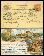 POZSONY 1904.  Millenniumi Díjjegyes Levlap, Később Felhasználva,  Céges Bélyegzéssel Berlinbe Küldve  /  Millennium Sta - Gebruikt