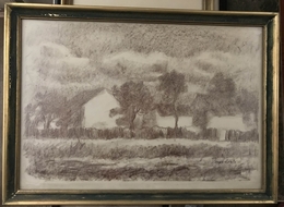 Koszta József - Tájkép Litográfia, Jelzett. 55*38 Cm  /  Panorama Litho - Lithografieën