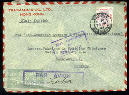 HONGKONG 1941. Cenzúrázott Légi Levél Budapestre Küldve  /  Cens. Airmail Letter To Budapest - Otros & Sin Clasificación
