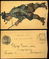 DARÓC Vadász 1899. Kézzel Festett Díjjegyes Levelezőlap  Budapestre Küldve  /  Hand Painted Stationery P.card To Budapes - Used Stamps