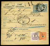 FEHÉRTEMPLOM 1892. Krajcáros Csomagszállító Temesvárra  /  Kr Parcel P.card To Temesvár - Used Stamps