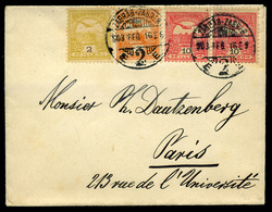 ZÁGRÁB 1903. Levél , Négybélyeges, Háromszínű Bérmentesítéssel Párizsba  /  ZAGREB Letter 4 Stamp 3 Denom Frank. To Pari - Gebraucht