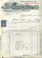 Drucker Mór és Fia, Fejléces Céges Számla 1911. /  Letterhead Corp. Bill - Ohne Zuordnung