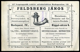 1923, Pipa Kereskedés Számlája, Feldsberg János, Budapest  /  Smoking Pipe Merchant Bill - Unclassified