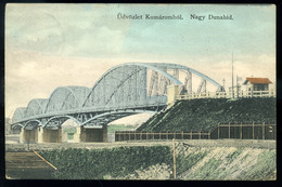 KOMÁROM 1907. Nagy Dunahíd , Régi Képeslap  /  Vintage Pic. P.card Grand Danube Bridge - Ungarn