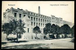 BUDAPEST 1910. Ca. Lágymányosi Dohánygyár Régi Képeslap  /  Vintage Pic. P.card, Tobacco Factory Of Lágymányos - Ungarn
