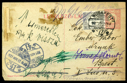 BUDAPEST 1921. Díjjegyes, Helyi, Visszaküldött Levlap, Hivatalos Bélyeg Kiegészítéssel  /  Stationery, Local, Returned P - Briefe U. Dokumente