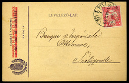 POZSONY 1911. Céges Levlap, Céglyukasztásos Bélyeggel Törökországba Küldve  /  Corp. P.card Corp. Punched Stamps To Turk - Used Stamps