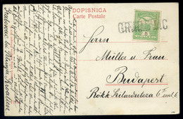 GRABOVAC  Képeslap, Ritka Pályaudvari Bélyegzéssel  /  Vintage Pic. P.card  Rare Train Station Pmk - Used Stamps