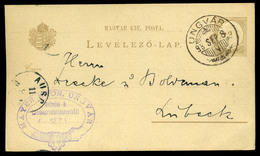 UNGVÁR 1893. Díjjegyes Levlap, Céges Bélyegzéssel , Mayer  /  Stationery P.card Corp. Pmk - Used Stamps