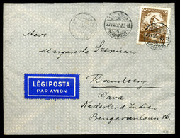 BUDAPEST 1934. Dekoratív Légi Levél Jáva Szigetre, Holland-Indiába Küldve  /   Decorative  Airmail Letter To Isle Jáva I - Covers & Documents