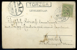 1907. Képeslap, Ritka Palánka-Feketehegy Mozgóposta és Torzsa Pályaudvari Bélyegzéssel  /  Vintage Pic. P.card   Rare Pa - Used Stamps