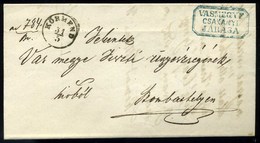 KÖRMEND 1862. Hivatalos Levél Szombathelyre Küldve, Csákány Település Bélyegzőjével  /  Official Letter To Szombathely C - ...-1867 Prephilately