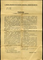 BUDAPEST 1944. Felhívás A Magyar Főváros Zsidó Lakóihoz (gettó Törvény)  /  Announcement To The Jews Of Budapest - Unclassified