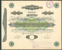 Magyar Országos Központi Takarékpénztár Részvény 1926.  /  Hun. Nat. Central Savings Share - Ohne Zuordnung