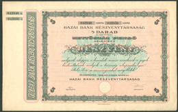 Budapest 1926. 'Hazai Bank Részvénytársaság  Részvény  /  Share "Domestic Bank JSC" - Ohne Zuordnung