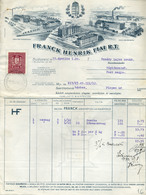 Franck Henrik és Fiai    Fejléces, Céges Számla  1933.  /  Letterhead Corp. Bill - Ohne Zuordnung