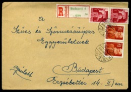 BUDAPEST 1945. I.dsz. Helyi Ajánlott Levél / Period1 Local 20g Registered Cover 2x30f+2x70f Budapest - Briefe U. Dokumente