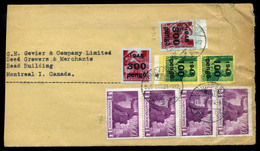 BUDAPEST 1946.01. Dekoratív Infla Levél Kanadába Küldve / 034 Period6 To CANADA 40g Cover 4x1000P+2x300P+2x100P Budapest - Covers & Documents