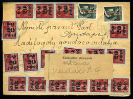 DORMÁND 1946. Dekoratív Infla Levél Budapestre Küldve / 046 Period8 Domestic 20g Forwarded Cover 39 Stamps Dormand To Bu - Covers & Documents