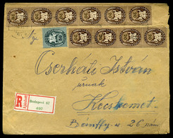 BUDAPEST 1946. Ajánlott Levél 41 Db Lovasfutár Bélyeggel Kecskemétre / Period13 Domestic 250g Registered Cover 41 Stamps - Covers & Documents