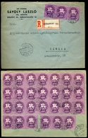 BUDAPEST 1946.05.01. Ajánlott Levél 30db Lovasfutár Bélyeggel Svájcba Küldve / Period14 To Switzerland (first Day Re Ope - Covers & Documents