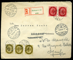 BUDAPEST 1946.05. Dekoratív Ajánlott Infla Levél Svájcba / To Switzerland 20g Registered Cover 30 Stamps Budapest To Zur - Briefe U. Dokumente