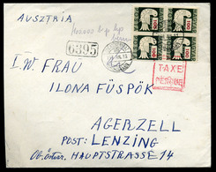 SÖVÉNYHÁZA 1946.07.11. Levél 4*100 Billió P Galambos Bélyeg + Kp ,két Nappal Később Kp Kiegészítéssel Feladva Ausztriába - Covers & Documents