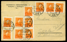 BUDAPEST 1937. Ritka Cserkész Képeslap Arcképek 10*2f Olaszországba Küldve  /  Vintage Pic. P.card   Rare Boy Scout Port - Covers & Documents