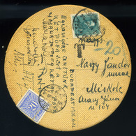 BUDAPEST Postázott Söralátét Miskolcra Küldve, Portózva  /  Mailed Coaster To Miskolc Postage Due - Covers & Documents