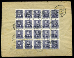 BUDAPEST 1932. Levél Sopronba Küldve, Arcképek 20-as Tömbbel Bérmentesítve  /  Letter To Sopron Portraits Block Of 20 Fr - Covers & Documents