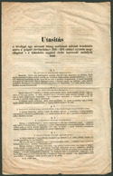1853 Utasítás A "tévelygő..bitang Marhának..kezelésére"  /  Order To Take Care Of Stray Cattle - Unclassified