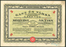 GANZ és TÁRSA 1942. Részvény  /  Ganz And Partner Share - Non Classificati