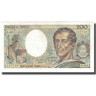 France, 200 Francs, Montesquieu, 1986, TTB+, Fayette:70.6, KM:155a - 200 F 1981-1994 ''Montesquieu''