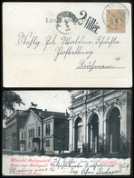 BUDAPEST 1900.02. Képeslap 2Kr-ral Németországba Küldve 2 Fillér Portóbélyegzéssel  /  Vintage Pic. P.card  2Kr To Germa - Usati