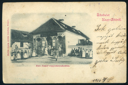 NAGYAJTA 1901. Régi Képeslap , Vegyeskereskedés  /  Vintage Pic. P.card, Grocery Store - Hungary