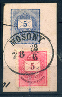 MOSONY Utalv. Kivágás, Szép Bélyegzés  /  Excision Nice Pmk - Used Stamps