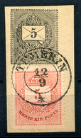 TEMERIN Utalv. Kivágás, Szép Bélyegzés  /   Postal Money Order Excision, Nice Pmk - Used Stamps