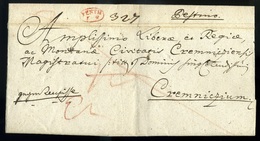 PEST 1832. Tértivevényes Portós Levél, Tartalommal Körmöcbányára Küldve  /  Nice Unpaid Letter To Körmöcbánya Cont. Retu - ...-1867 Prephilately