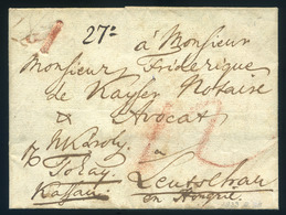 SZILÁGYSOMLYÓ 1833. Portós Levél , Tartalommal, Igen Ritka,piros "SOMLYO" Bélyegzéssel Lőcsére Küldve (G:700p)   /  1833 - ...-1867 Prephilately