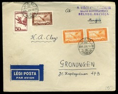 VÁC 1931. Dekoratív Légi Levél Hollandiába Küldve  /   Decorative  Airmail Letter To The Netherlands - Covers & Documents