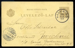 NAGYATÁD 1898. Millenniumi Díjjegyes Levlap Németországba Küldve , Záborszky Lajos  /  Millennium Stationery P.card To G - Used Stamps