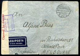 BUDAPEST 1941. Cenzúrázott Légi Levél Ausztráliába Küldve  /  Cens. Airmail Letter To Australia - Covers & Documents