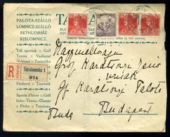 TÁTRALOMNIC 1918. Dekoratív Ajánlott Levél Budapestre  /   Decorative  Reg. Letter To Budapest - Used Stamps