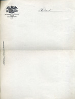 BUDAPEST Kugler Henrik Utóda Gerbeaud ,fejléces, Céges Levélpapír /  Letterhead Corp. Stationery - Unclassified